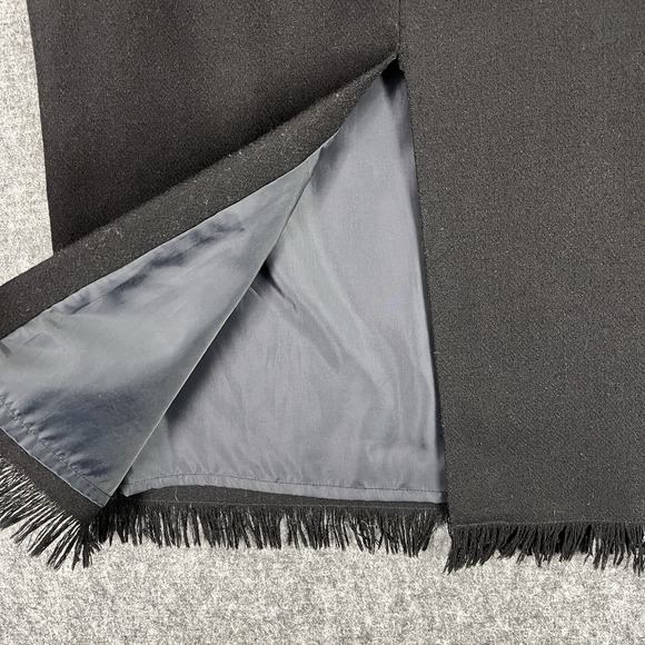 Harve Benard Skirt 8 Wool Fringe Midi Office Minimalist Parisian Quiet Luxury - Picture 3 of 10